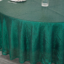 Seamless Hunter Emerald Green Sequin 108 Inch Round Tablecloth