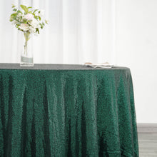 Hunter Emerald Green Seamless Sequin 120 Inch Round Tablecloth