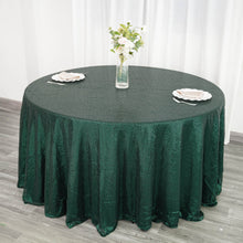 Seamless Hunter Emerald Green Sequin 120 Inch Round Tablecloth