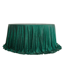 132 Inch Hunter Emerald Green Seamless Sequin Round Tablecloth