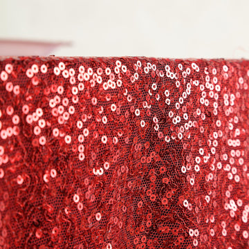 Enhance Your Event Decor with the Red Sequin Tablecloth