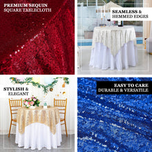 54 inch x 54 inch Royal Blue Premium Sequin Square Tablecloth