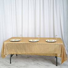 60"x102" Gold Premium Sequin Rectangle Tablecloth