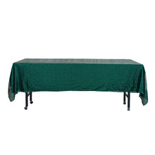 60 Inch by 102 Inch Hunter Emerald Green Seamless Sequin Rectangle Tablecloth