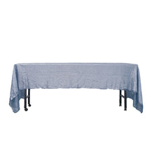 60 Inch By 126 Inch Dusty Blue Seamless Sequin Rectangle Tablecloth