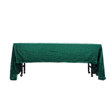 60 Inch by 126 Inch Hunter Emerald Green Seamless Sequin Rectangle Tablecloth