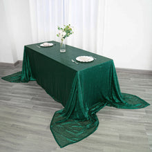 Seamless Hunter Emerald Green Sequin 90 Inch by 156 Inch Rectangle Tablecloth