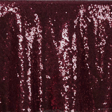 Unleash Your Creativity with Burgundy Seamless Premium Sequin Round Tablecloth 90