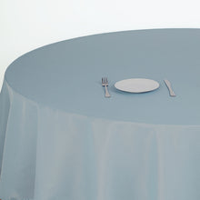 Dusty Blue Round Polyester Tablecloth 108 Inch
