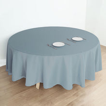 Polyester Round Tablecloth 108 Inch in Dusty Blue Color