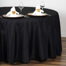 108inch Black Polyester Round Tablecloth