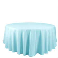 Round Tablecloth Blue Polyester 108 Inches