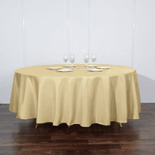 Round Polyester Tablecloth 108 Inch Champagne
