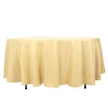 108inch Champagne 200 GSM Seamless Premium Polyester Round Tablecloth