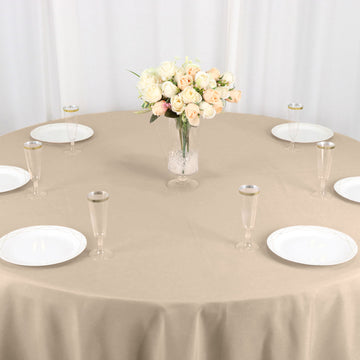 Unleash Your Creativity with the Nude Seamless Polyester Round Tablecloth 108