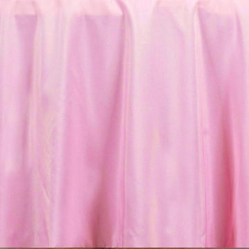Enhance Your Event Decor with the Pink Seamless Polyester Round Tablecloth 108