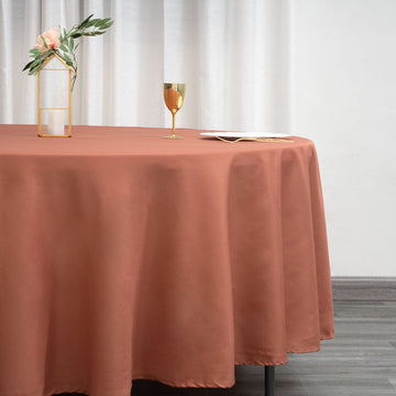 Create Unforgettable Memories with the Terracotta (Rust) Round Tablecloth