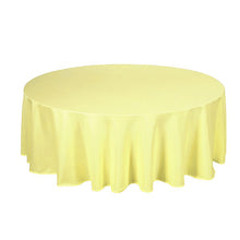 108 Inch Yellow Round Polyester Tablecloth