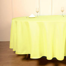 Yellow Color Polyester Round Tablecloth 108 Inch