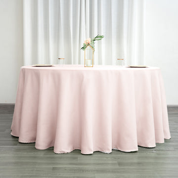 Blush Seamless Polyester Round Tablecloth 120