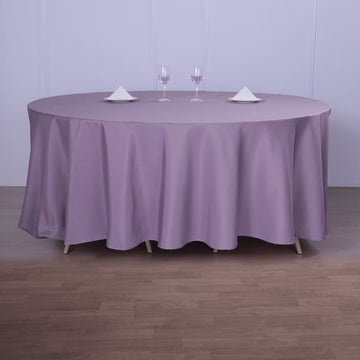 Create Unforgettable Moments with the Violet Amethyst Polyester Round Tablecloth