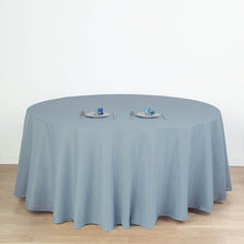 120 Inch Dusty Blue Round Tablecloth in Seamless Polyester
