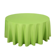 120 Inch Apple Green Round Polyester Tablecloth