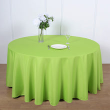 Polyester Round Tablecloth in Apple Green 120 Inch