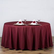120" Burgundy Polyester Round Tablecloth