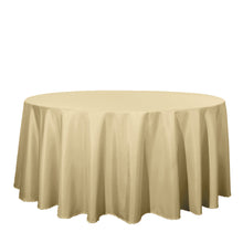 Champagne Polyester Tablecloth Round 120 Inch