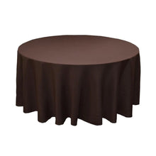 120 inch Chocolate Polyester Round Tablecloth |