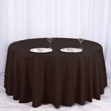 120 inch Chocolate Polyester Round Tablecloth |