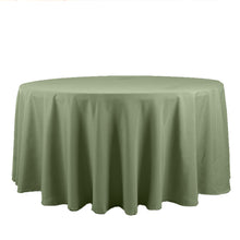 Eucalyptus Sage Green Polyester Round Tablecloth 120 Inches