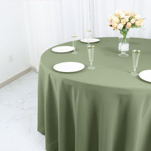 120 Inch Polyester Round Tablecloth Eucalyptus Sage Green
