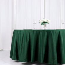 Polyester Round Tablecloth in Hunter Emerald Green 120 Inch