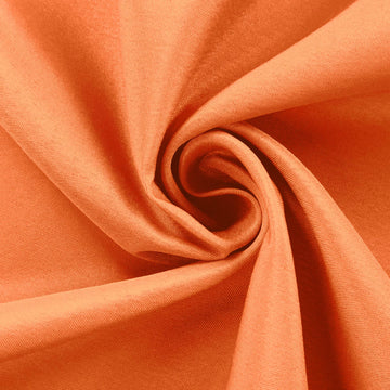 Elevate Your Event with the Orange Seamless Polyester Round Tablecloth 120