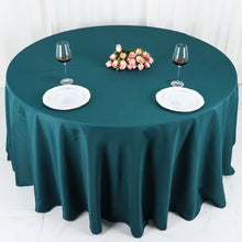Round Tablecloth Polyester Teal 120 Inch 