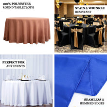 132inch Ivory 200 GSM Seamless Premium Polyester Round Tablecloth
