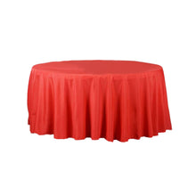 120" Red Polyester Round Tablecloth