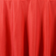 120" RED Wholesale Polyester Round Tablecloth For Wedding Banquet Restaurant