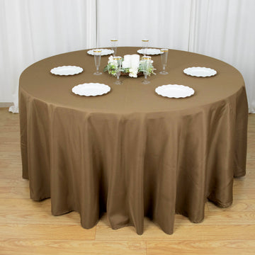 Durable and Versatile Taupe Tablecloth