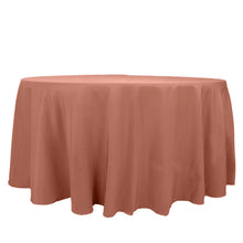 120inch Terracotta 200 GSM Seamless Premium Polyester Round Tablecloth