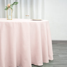 Round Blush & Rose Gold Seamless Polyester Tablecloth 132 Inch