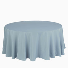 Round Dusty Blue Tablecloth 132 Inch Seamless Polyester Material