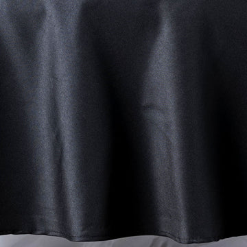 Enhance Your Event Decor with a Black Premium Polyester Tablecloth