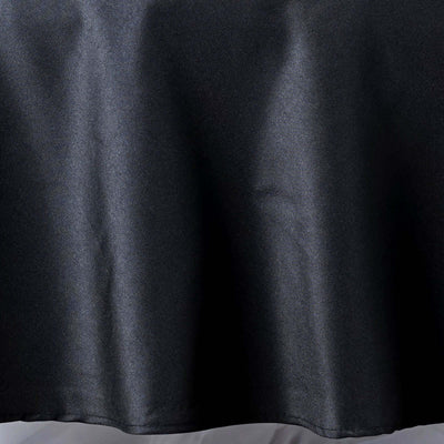 Black satin fabric with smooth texture and subtle sheen.