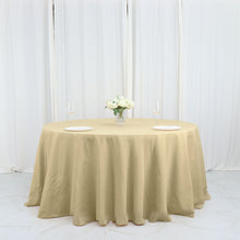 Champagne Seamless Round 132 Inch Polyester Tablecloth