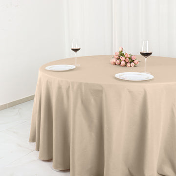 Elevate Your Table Setting with the Nude Seamless Polyester Tablecloth