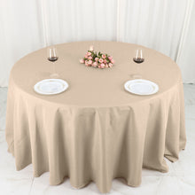 Nude Polyester Seamless Round Tablecloth 132 Inch