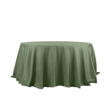 Round Olive Green Seamless Polyester Tablecloth 132 Inch